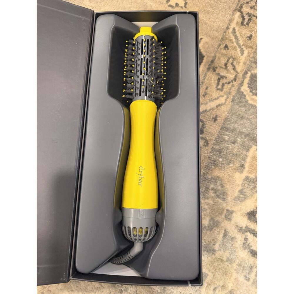 Drybar The Half Shot Blow Dryer Brush 1.5 in Yellow Gray Plastic - Picture 2 of 8